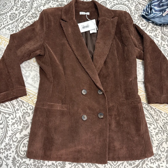 Piazza Roma Jackets & Blazers - Piazza Roma Brown Corduroy Women's Blazer